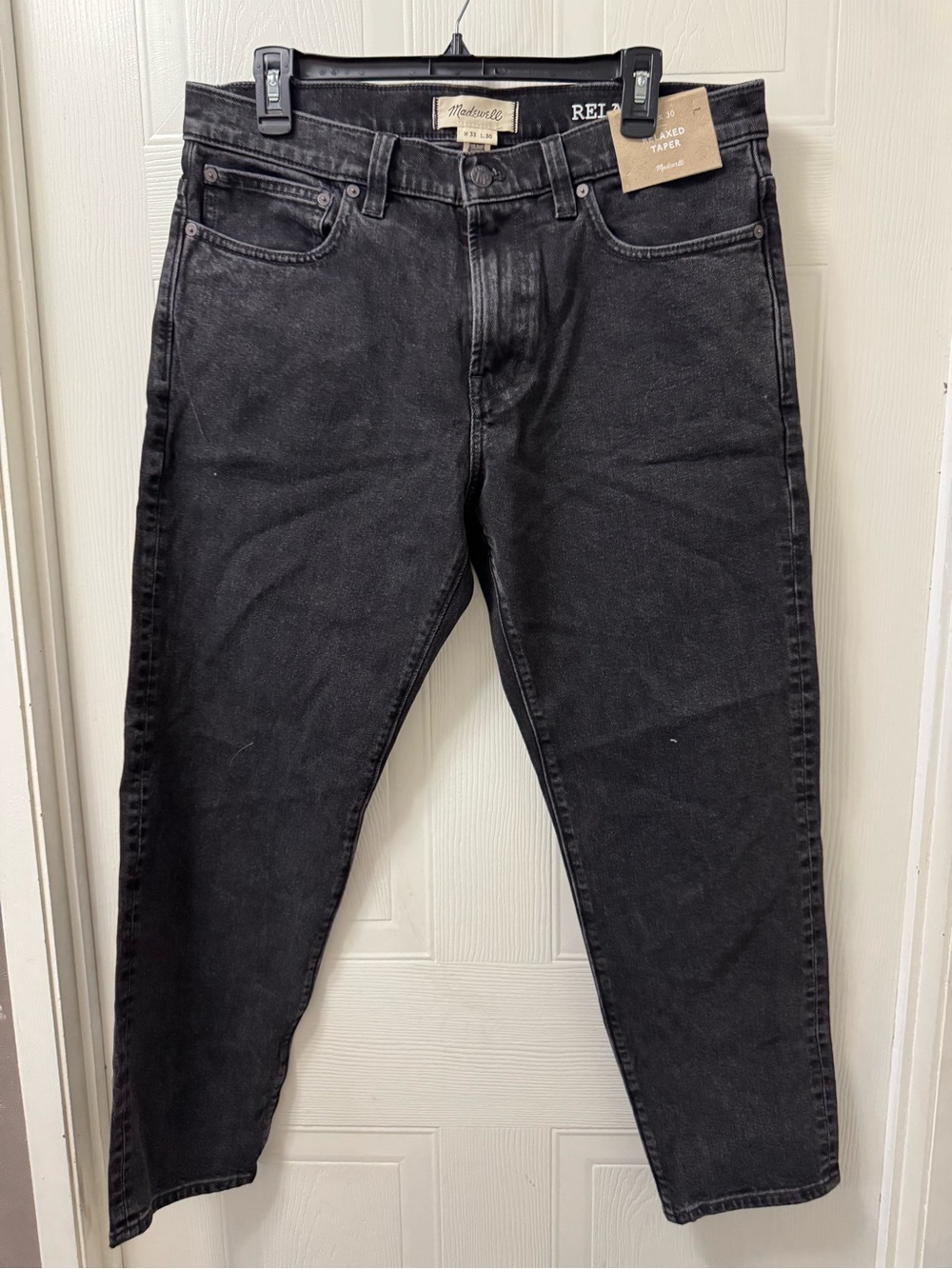 Madewell relaxed taper jeans Men's Black
